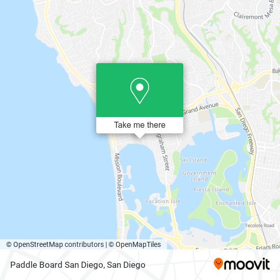 Mapa de Paddle Board San Diego