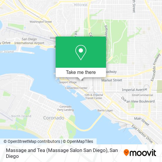 Mapa de Massage and Tea (Massage Salon San Diego)