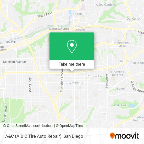 Mapa de A&C (A & C Tire Auto Repair)