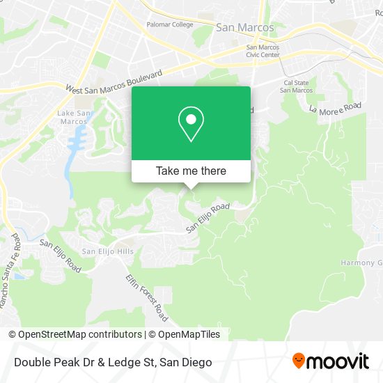Double Peak Dr & Ledge St map