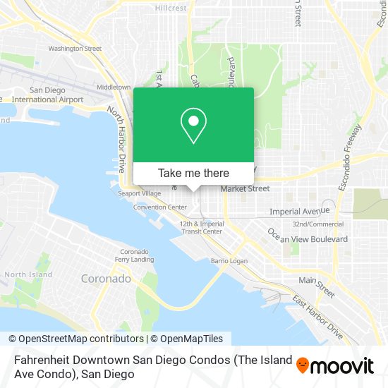 Mapa de Fahrenheit Downtown San Diego Condos (The Island Ave Condo)