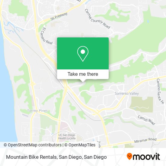 Mapa de Mountain Bike Rentals, San Diego