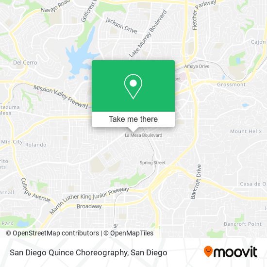 San Diego Quince Choreography map