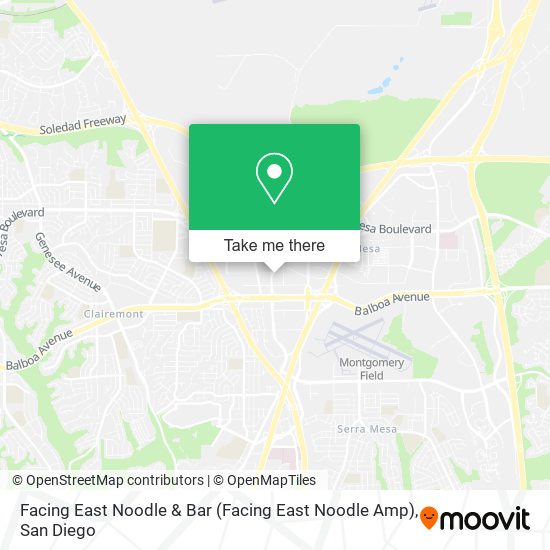 Facing East Noodle & Bar map