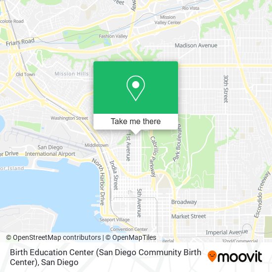 Mapa de Birth Education Center (San Diego Community Birth Center)