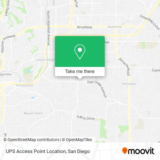 UPS Access Point Location map