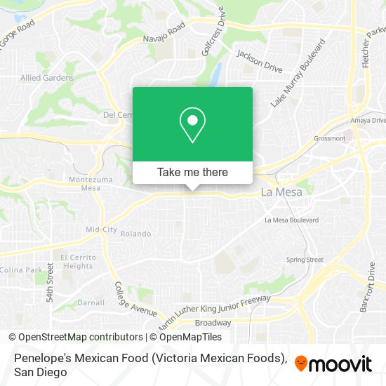 Mapa de Penelope's Mexican Food (Victoria Mexican Foods)