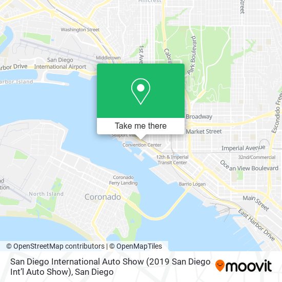 Mapa de San Diego International Auto Show (2019 San Diego Int’l Auto Show)