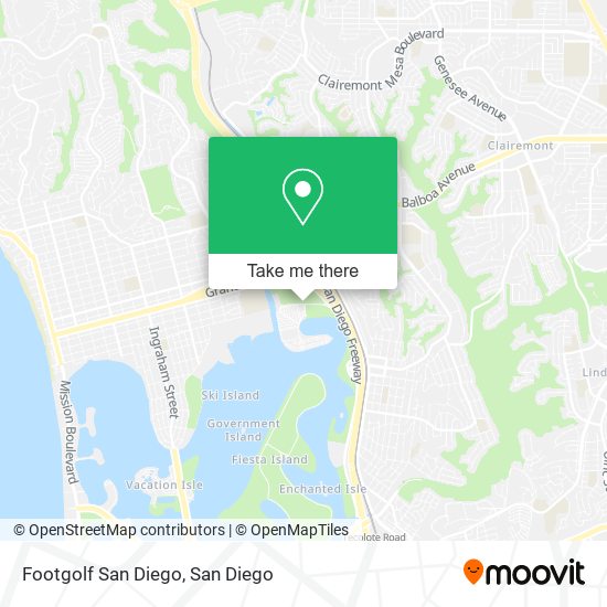 Mapa de Footgolf San Diego