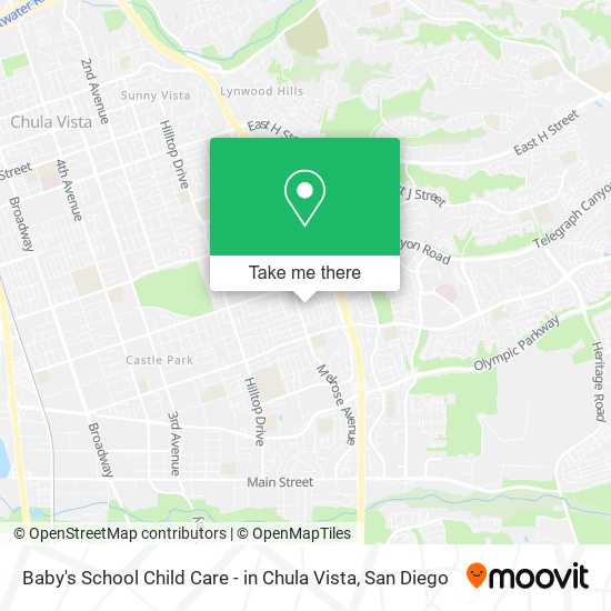 Mapa de Baby's School Child Care - in Chula Vista