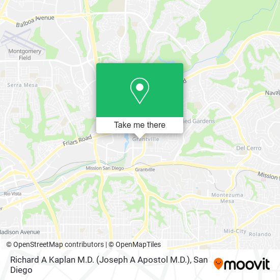 Richard A Kaplan M.D. (Joseph A Apostol M.D.) map