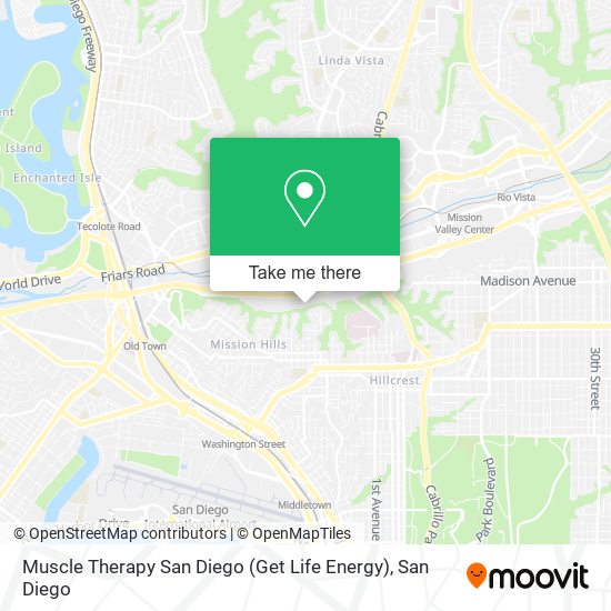Mapa de Muscle Therapy San Diego (Get Life Energy)