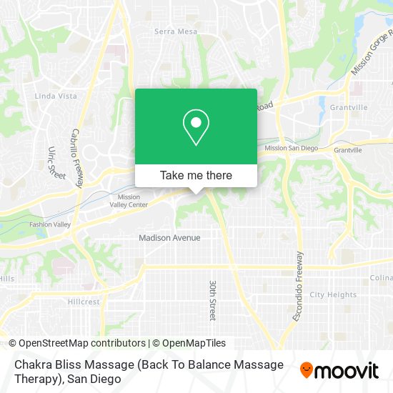 Mapa de Chakra Bliss Massage (Back To Balance Massage Therapy)