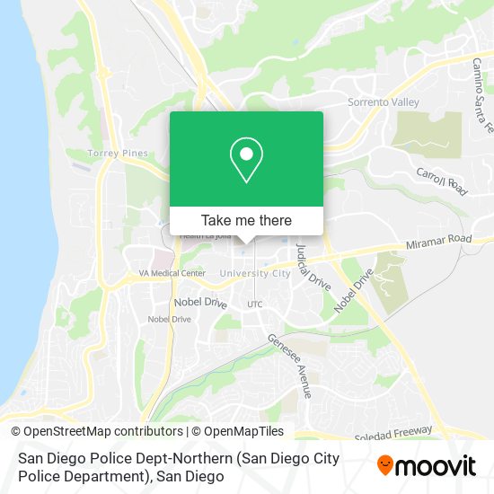 Mapa de San Diego Police Dept-Northern (San Diego City Police Department)