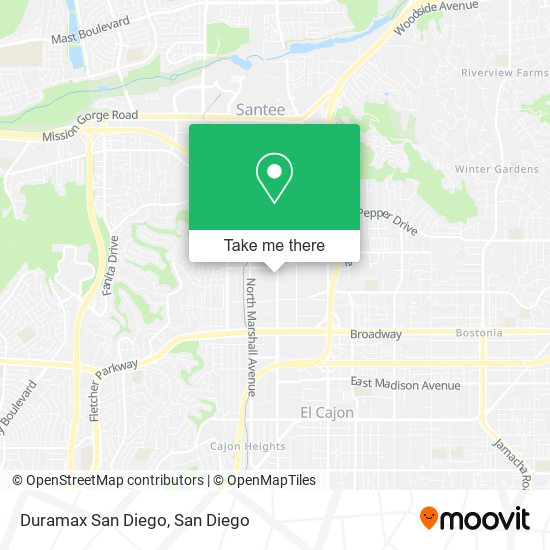 Mapa de Duramax San Diego