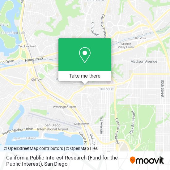 Mapa de California Public Interest Research (Fund for the Public Interest)
