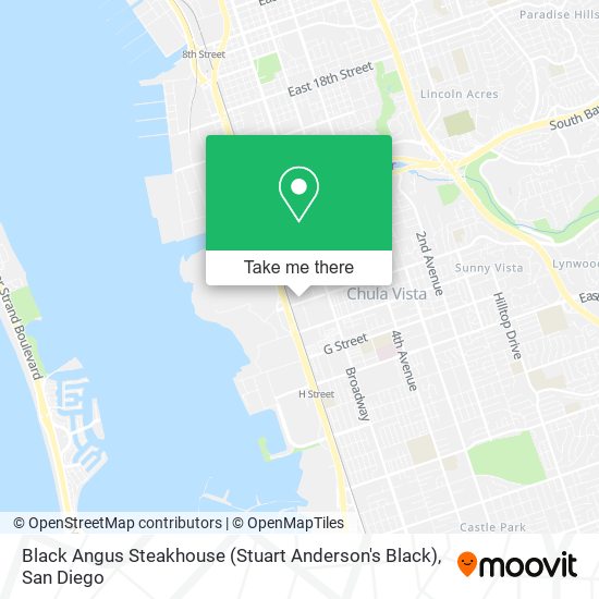 Mapa de Black Angus Steakhouse (Stuart Anderson's Black)