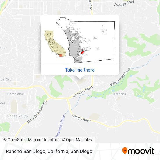 Mapa de Rancho San Diego, California