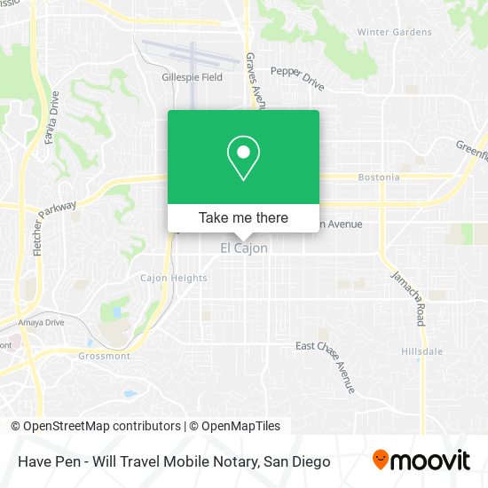 Have Pen - Will Travel Mobile Notary map