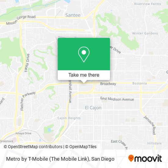 Mapa de Metro by T-Mobile (The Mobile Link)