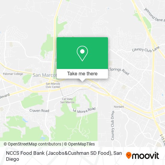 Mapa de NCCS Food Bank (Jacobs&Cushman SD Food)