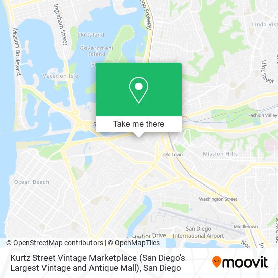 Mapa de Kurtz Street Vintage Marketplace (San Diego's Largest Vintage and Antique Mall)