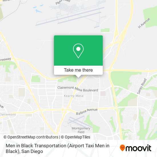 Men in Black Transportation (Airport Taxi Men in Black) map