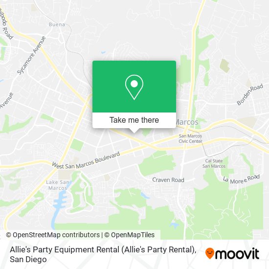 Mapa de Allie's Party Equipment Rental