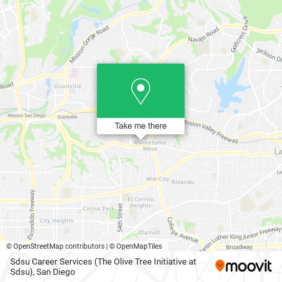 Mapa de Sdsu Career Services (The Olive Tree Initiative at Sdsu)