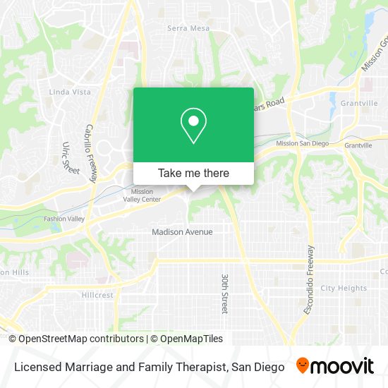 Licensed Marriage and Family Therapist map