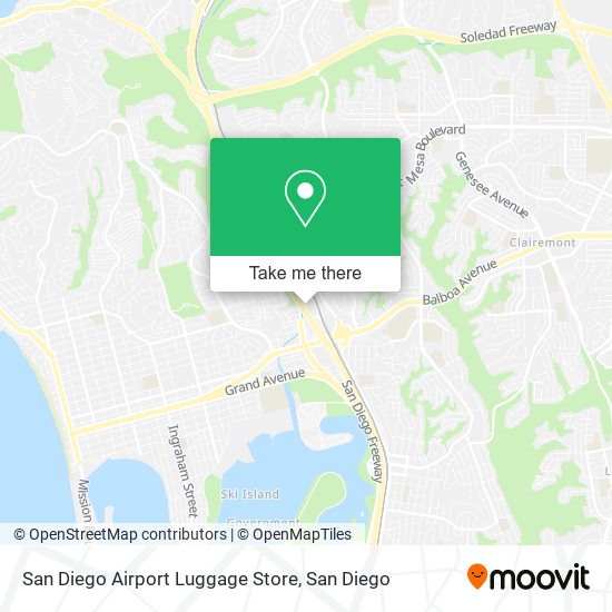 Mapa de San Diego Airport Luggage Store