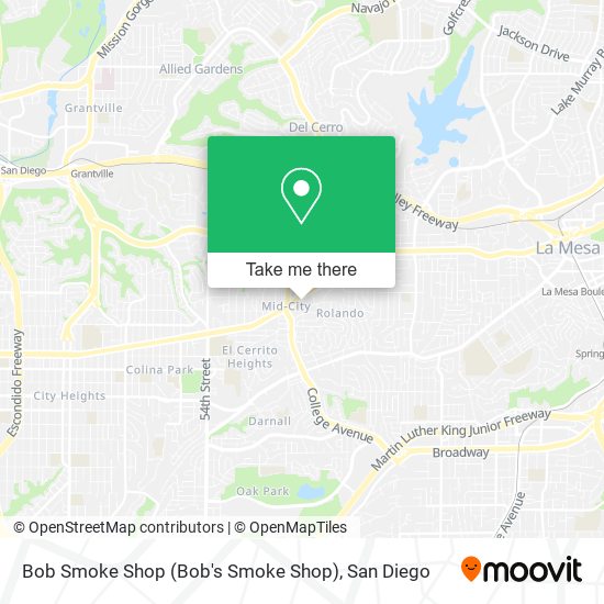 Bob Smoke Shop map