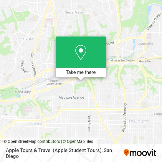 Mapa de Apple Tours & Travel (Apple Student Tours)