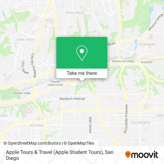 Mapa de Apple Tours & Travel (Apple Student Tours)