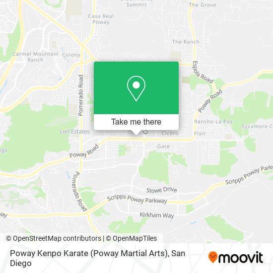Mapa de Poway Kenpo Karate (Poway Martial Arts)
