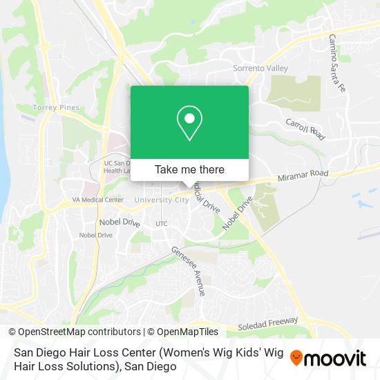 San Diego Hair Loss Center (Women's Wig Kids' Wig Hair Loss Solutions) map