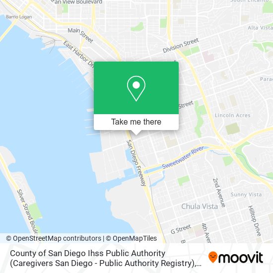 Mapa de County of San Diego Ihss Public Authority (Caregivers San Diego - Public Authority Registry)