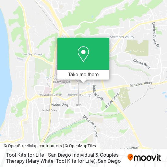 Mapa de Tool Kits for Life - San Diego Individual & Couples Therapy (Mary White: Tool Kits for Life)