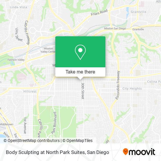 Body Sculpting at North Park Suites map