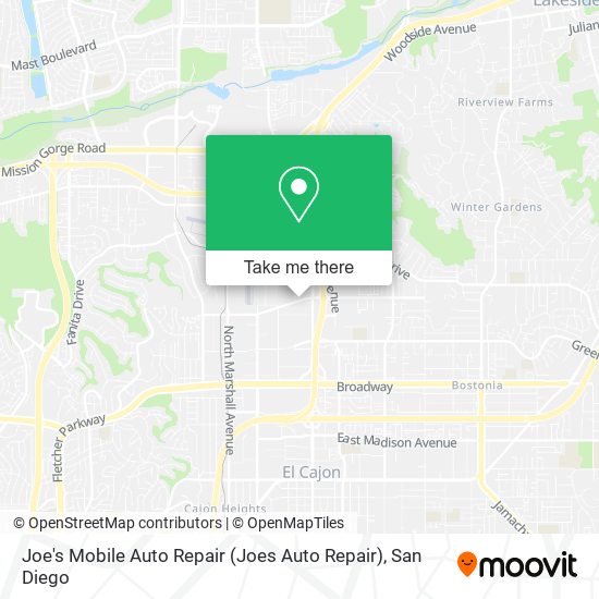 Mapa de Joe's Mobile Auto Repair (Joes Auto Repair)