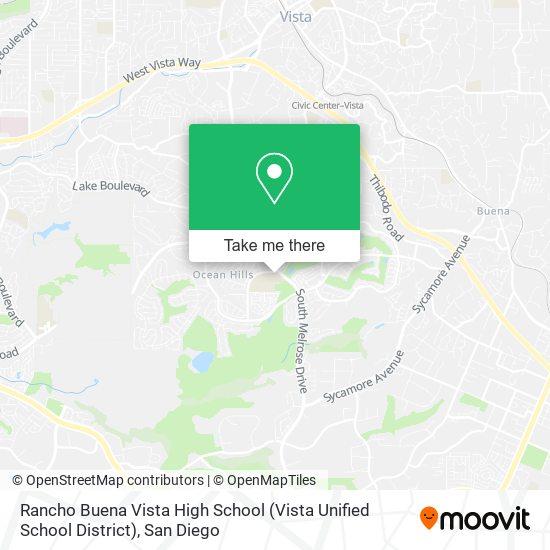 Mapa de Rancho Buena Vista High School (Vista Unified School District)