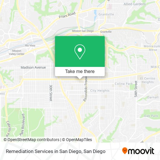 Remediation Services in San Diego map