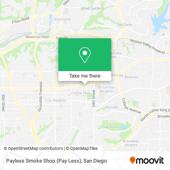 Mapa de Payless Smoke Shop (Pay Less)