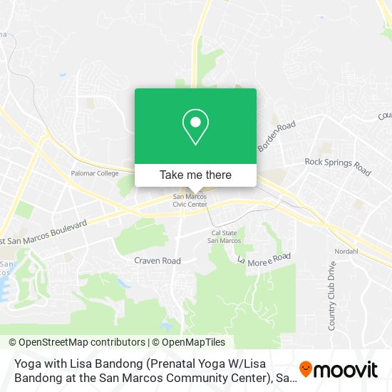 Mapa de Yoga with Lisa Bandong (Prenatal Yoga W / Lisa Bandong at the San Marcos Community Center)