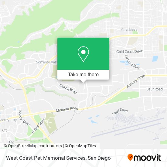 Mapa de West Coast Pet Memorial Services