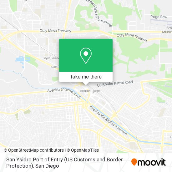 San Ysidro Port of Entry (US Customs and Border Protection) map