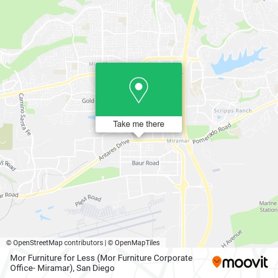Mor Furniture for Less (Mor Furniture Corporate Office- Miramar) map