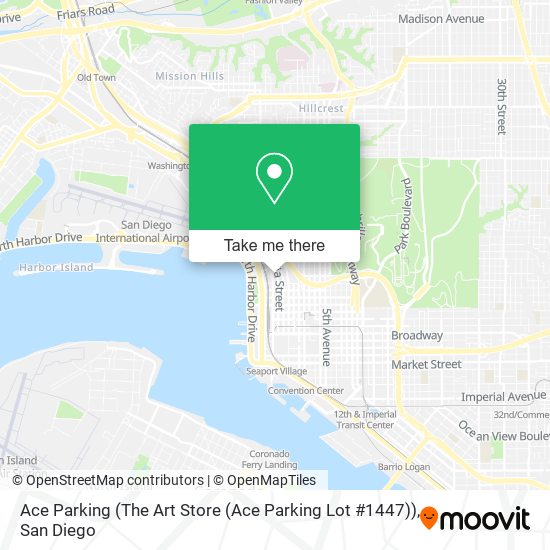 Mapa de Ace Parking (The Art Store (Ace Parking Lot #1447))