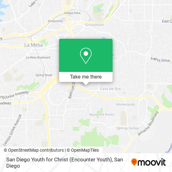 Mapa de San Diego Youth for Christ (Encounter Youth)