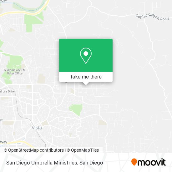 San Diego Umbrella Ministries map